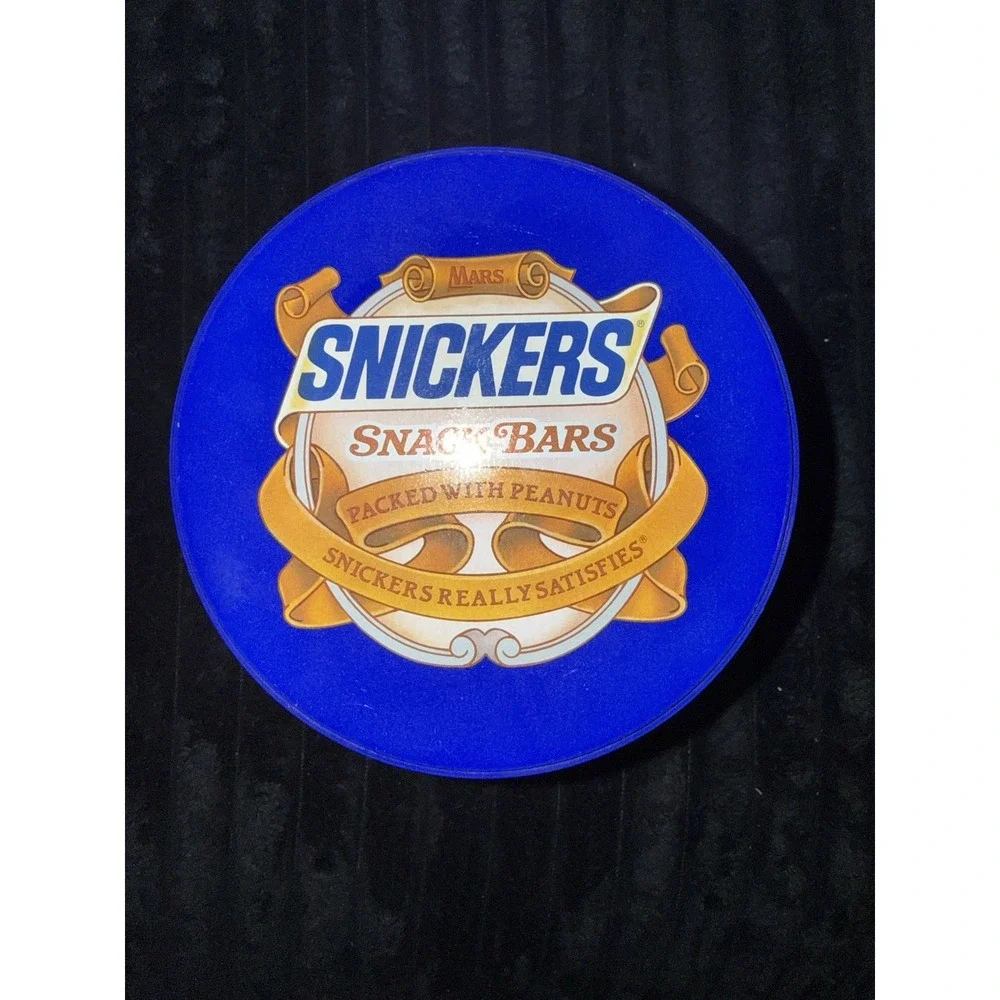 Vintage 1987 Snickers Snack Bars Mars Metal Tin Can 7.5